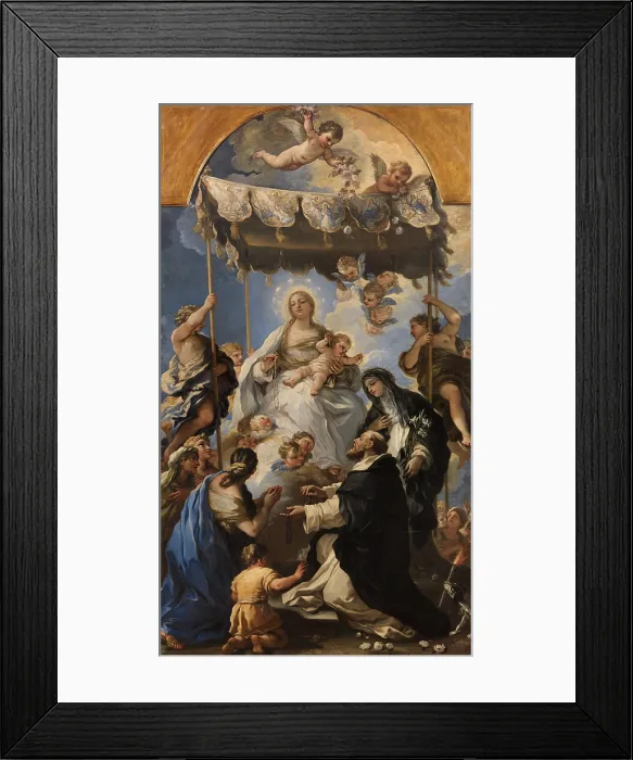 Framed Print : Madonna del Rosario (Madonna del Baldacchino), c1685. Creator: Giordano, Luca (1632-1705) Framed Print : Madonna del Rosario (Madonna del Baldacchino), c1685. Creator: Giordano, Luca (1632-1705)