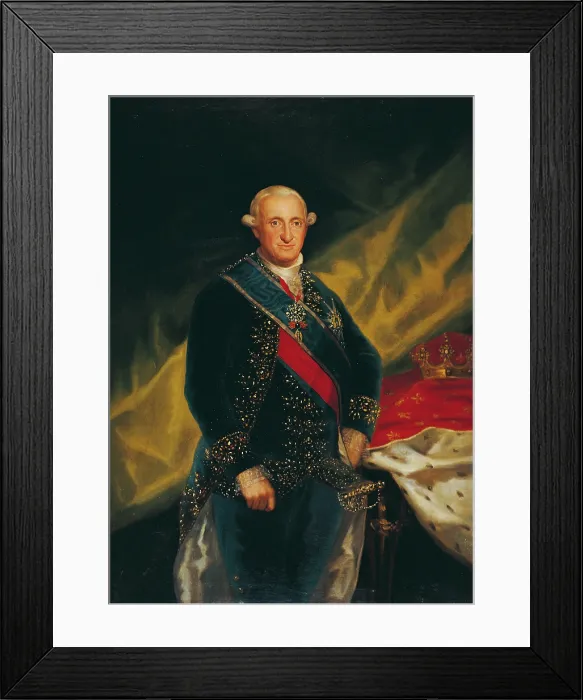 Framed Print : Portrait of Charles IV of Spain (1748-1819), 1789. Creator: Goya, Francisco, de (1746-1828) Framed Print : Portrait of Charles IV of Spain (1748-1819), 1789. Creator: Goya, Francisco, de (1746-1828)
