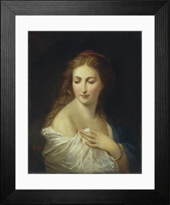 Framed Print : Portrait of Eugenie de Montijo (1826-1920), Empress of the French, Third Quarter of 19th century. Creator: Winterhalter, Franz Xavier (1805-1873) Framed Print : Portrait of Eugenie de Montijo (1826-1920), Empress of the French, Third Quarter of 19th century. Creator: Winterhalter, Franz Xavier (1805-1873)