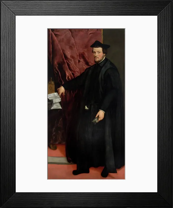 Framed Print : Portrait of Cardinal Cristoforo Madruzzo (1512-1578), 1552. Creator: Titian (1488-1576) Framed Print : Portrait of Cardinal Cristoforo Madruzzo (1512-1578), 1552. Creator: Titian (1488-1576)