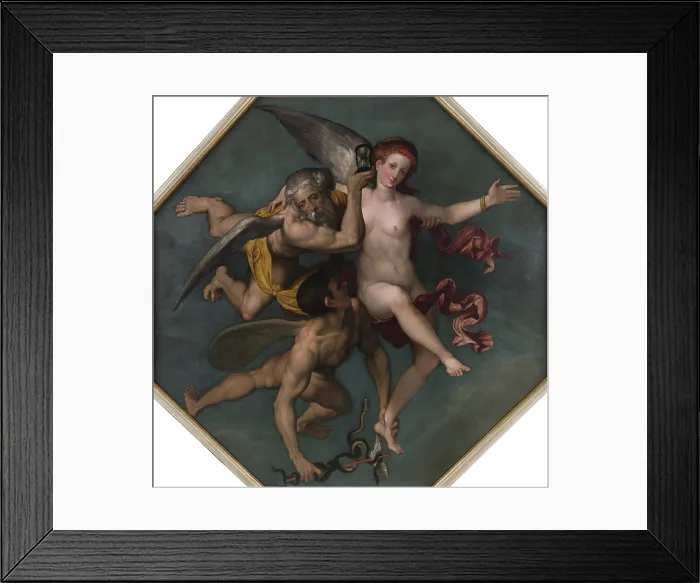 Framed Print : Veritas filia Temporis - Truth is the daughter of Time, 1531-1534. Creator: Caroto, Giovan Francesco (c. 1480-1555) Framed Print : Veritas filia Temporis - Truth is the daughter of Time, 1531-1534. Creator: Caroto, Giovan Francesco (c. 1480-1555)