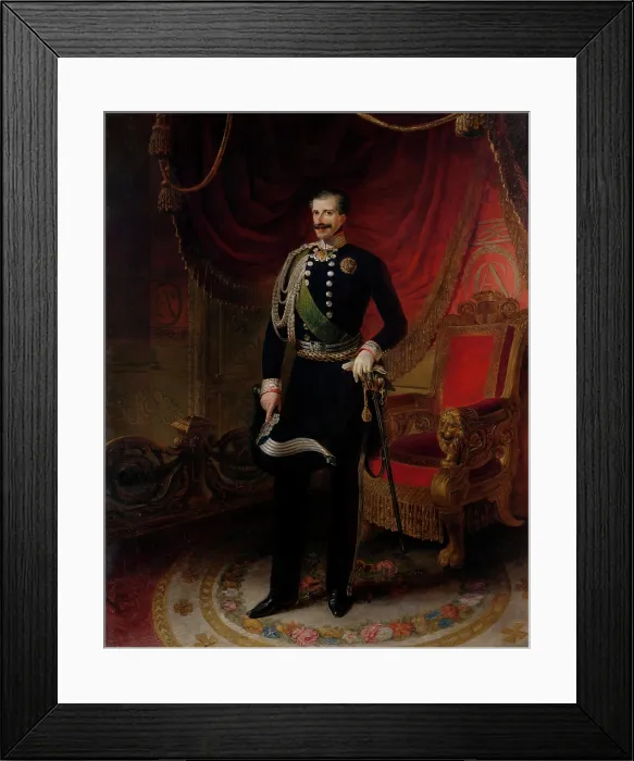 Framed Print : Portrait of King Charles Albert of Sardinia (1798-1849), 1848. Creator: Capisani, Angelo (1808-1870) Framed Print : Portrait of King Charles Albert of Sardinia (1798-1849), 1848. Creator: Capisani, Angelo (1808-1870)