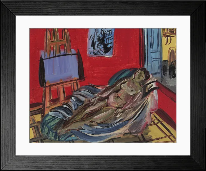 Framed Print : Model in the studio, 1942. Creator: Dufy, Raoul (1877-1953) Framed Print : Model in the studio, 1942. Creator: Dufy, Raoul (1877-1953)
