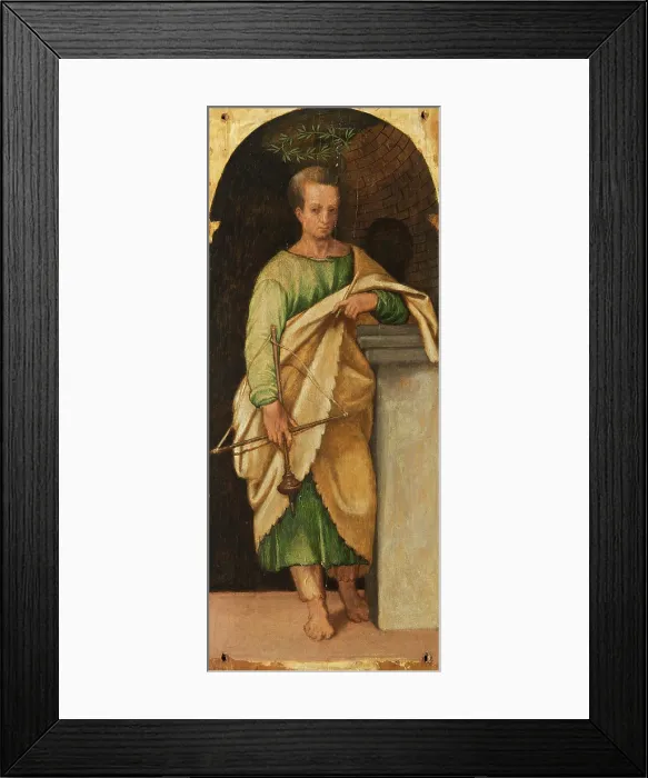 Framed Print : Nicostratus. From the Polyptych of the Four Crowned Martyrs, 1552. Creator: Badile, Antonio (1518-1560) Framed Print : Nicostratus. From the Polyptych of the Four Crowned Martyrs, 1552. Creator: Badile, Antonio (1518-1560)