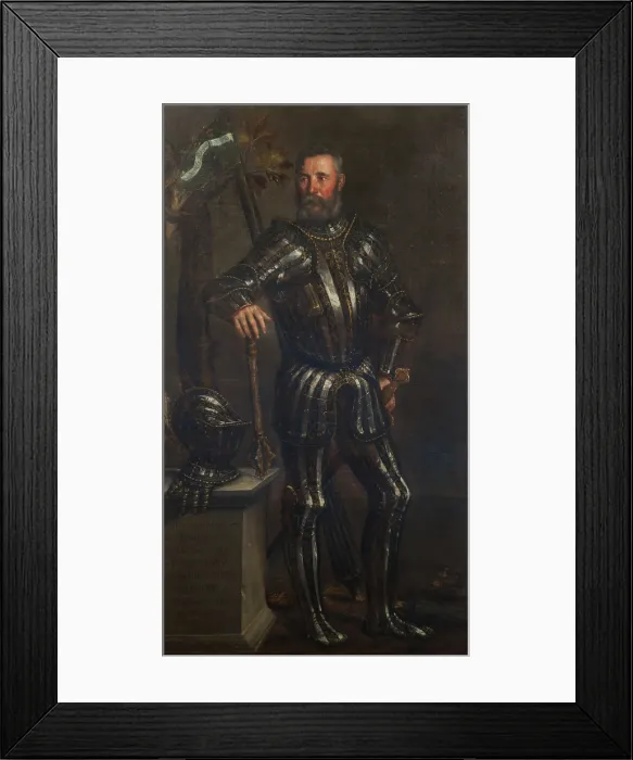 Framed Print : Portrait of Pase Guarienti, 1556. Creator: Flacco, Orlando (1527-1593) Framed Print : Portrait of Pase Guarienti, 1556. Creator: Flacco, Orlando (1527-1593)