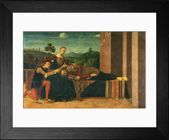 Framed Print : Samson and Delilah, 1551. Creator: Morone, Francesco (1471-1529) Framed Print : Samson and Delilah, 1551. Creator: Morone, Francesco (1471-1529)