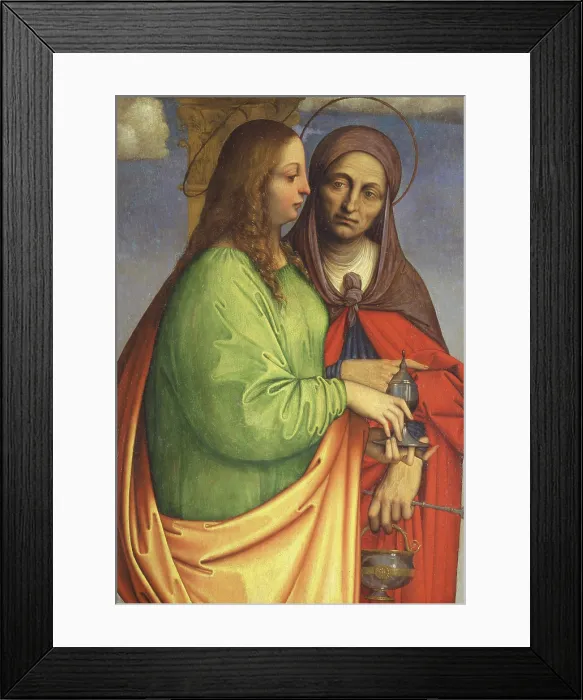Framed Print : Saints Martha and Mary Magdalene, Early16th century. Creator: Giovanni Agostino da Lodi (active c. 1495-c. 1525) Framed Print : Saints Martha and Mary Magdalene, Early16th century. Creator: Giovanni Agostino da Lodi (active c. 1495-c. 1525)