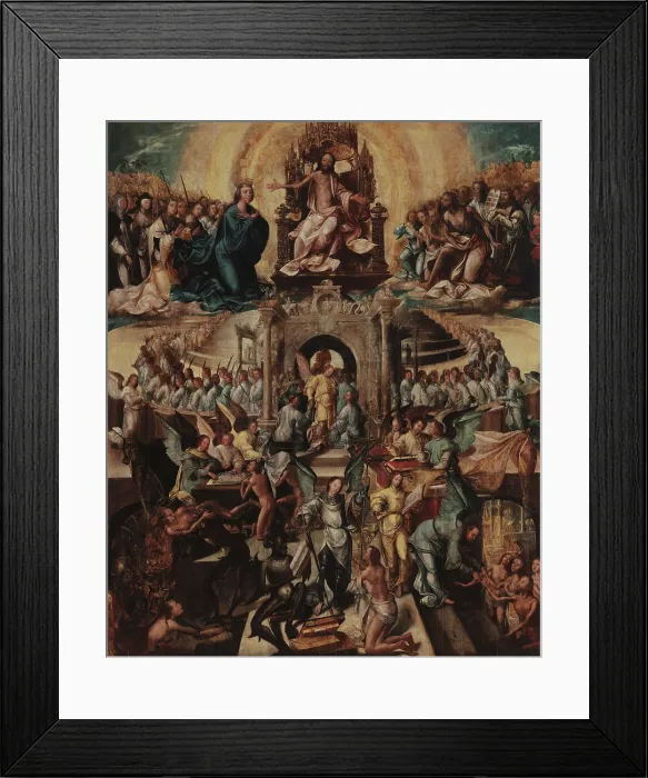 Framed Print : The Last Judgement. Creator: Master of 1549 Framed Print : The Last Judgement. Creator: Master of 1549