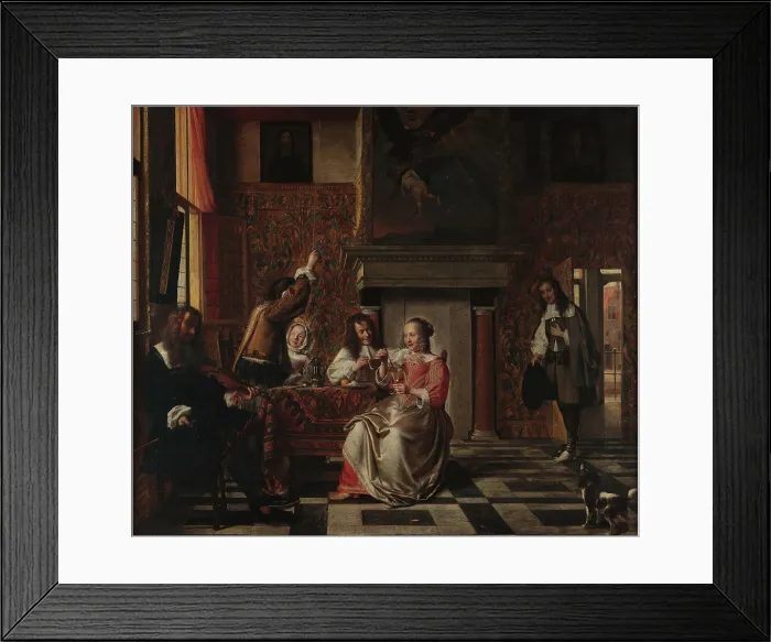 Framed Print : Merry Company. Creator: Hooch, Pieter, de (1629-1684) Framed Print : Merry Company. Creator: Hooch, Pieter, de (1629-1684)