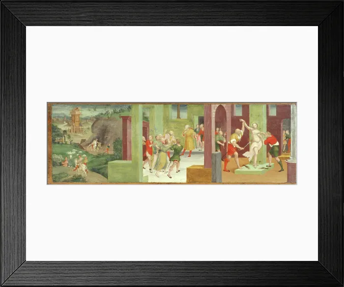 Framed Print : The Legend of Saint Barbara, Between 1524 and 1530. Creator: Giolfino, Niccolo (Nicola) (1476-1555) Framed Print : The Legend of Saint Barbara, Between 1524 and 1530. Creator: Giolfino, Niccolo (Nicola) (1476-1555)