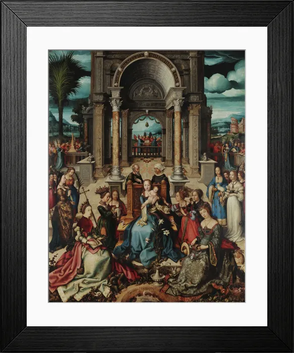 Framed Print : The Virgin and Child with Saints. Creator: Holbein, Hans, the Elder (1465-1524) Framed Print : The Virgin and Child with Saints. Creator: Holbein, Hans, the Elder (1465-1524)
