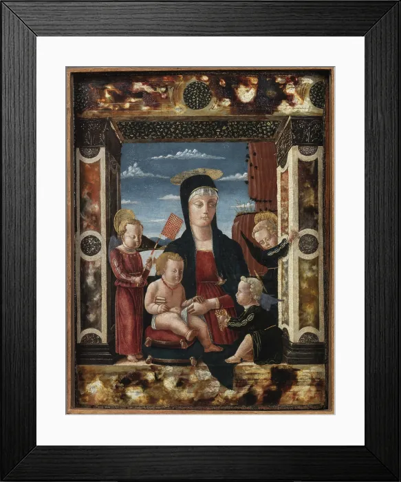 Framed Print : Madonna del Ventaglio (Madonna of the Fan), 1462-1465. Creator: Benaglio, Francesco (c. 1432-1492) Framed Print : Madonna del Ventaglio (Madonna of the Fan), 1462-1465. Creator: Benaglio, Francesco (c. 1432-1492)