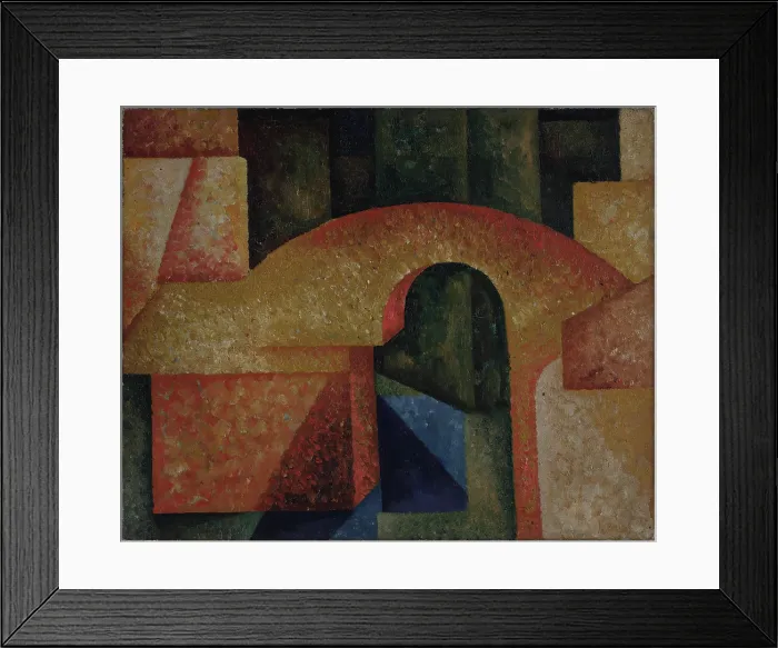 Framed Print : Untitled (Bridge), 1914. Creator: Souza-Cardoso, Amadeo de (1887-1918) Framed Print : Untitled (Bridge), 1914. Creator: Souza-Cardoso, Amadeo de (1887-1918)