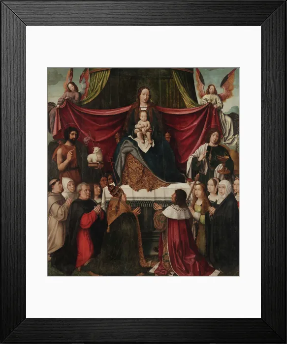Framed Print : Triptych of Our Lady of Mercy, central panel, First quarter of 16th century. Creator: Provost (Provoost), Jan (1465-1529) Framed Print : Triptych of Our Lady of Mercy, central panel, First quarter of 16th century. Creator: Provost (Provoost), Jan (1465-1529)