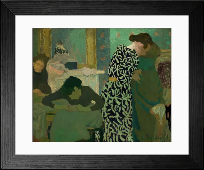 Framed Print : The Flowered Dress, 1891. Creator: Vuillard, Edouard (1868-1940) Framed Print : The Flowered Dress, 1891. Creator: Vuillard, Edouard (1868-1940)