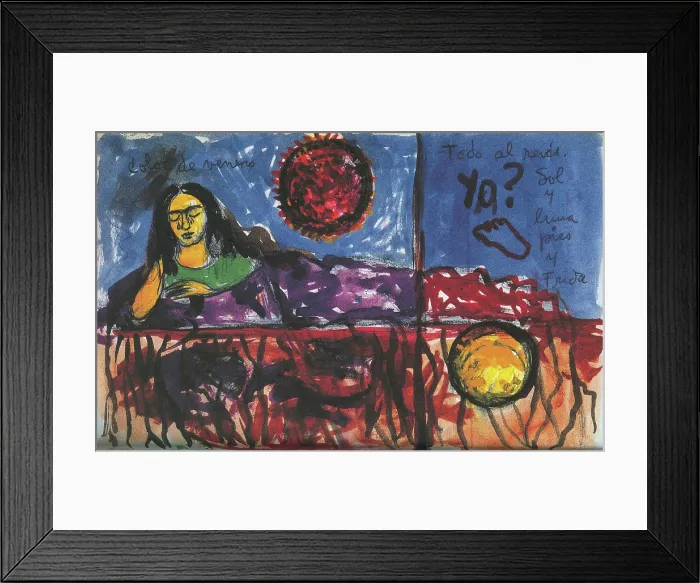 Framed Print : Page from Frida Kahlo's diary. Creator: Kahlo, Frida (1907-1954). Page from Frida Kahlo's diary. Creator: Kahlo, Frida (1907-1954) Framed Print : Page from Frida Kahlo's diary. Creator: Kahlo, Frida (1907-1954). Page from Frida Kahlo's diary. Creator: Kahlo, Frida (1907-1954)
