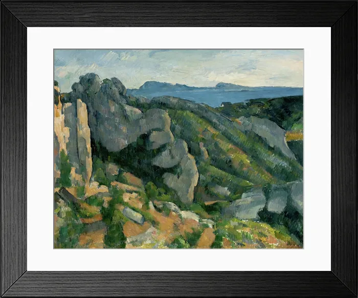 Framed Print : Cliffs in L'Estaque, 1882-1885. Creator: Cezanne, Paul (1839-1906). Cliffs in L'Estaque, 1882-1885. Creator: Cezanne, Paul (1839-1906) Framed Print : Cliffs in L'Estaque, 1882-1885. Creator: Cezanne, Paul (1839-1906). Cliffs in L'Estaque, 1882-1885. Creator: Cezanne, Paul (1839-1906)