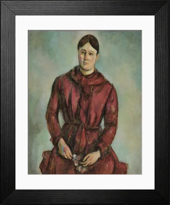 Framed Print : Madame Cezanne in Red, 1890-1894. Creator: Cezanne, Paul (1839-1906) Framed Print : Madame Cezanne in Red, 1890-1894. Creator: Cezanne, Paul (1839-1906)