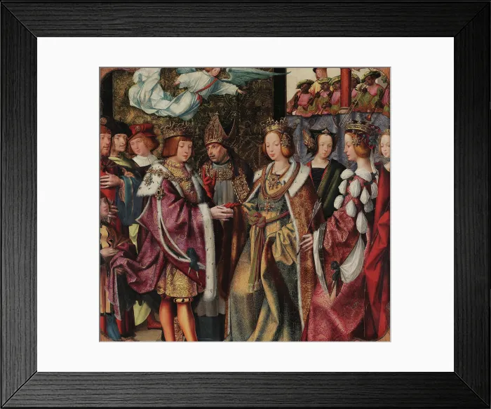 Framed Print : The Engagement of St Ursula and Prince Etherius (from the Saint Auta Altarpiece), c1522. Creator: Anonymous Framed Print : The Engagement of St Ursula and Prince Etherius (from the Saint Auta Altarpiece), c1522. Creator: Anonymous