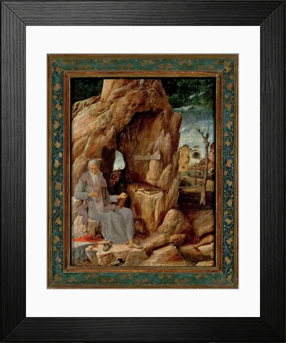 Framed Print : The Penitent Saint Jerome in the desert, 1448-1451. Creator: Mantegna, Andrea (1431-1506) Framed Print : The Penitent Saint Jerome in the desert, 1448-1451. Creator: Mantegna, Andrea (1431-1506)
