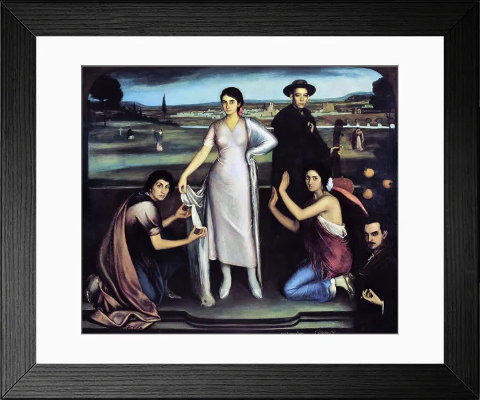 Framed Print : Our Lady of Andalusia, 1907. Creator: Romero de Torres, Julio (1874-1930) Framed Print : Our Lady of Andalusia, 1907. Creator: Romero de Torres, Julio (1874-1930)