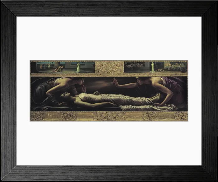 Framed Print : La muerte de santa Ines (The death of Saint Agnes), 1917-1918. Creator: Romero de Torres, Julio (1874-1930) Framed Print : La muerte de santa Ines (The death of Saint Agnes), 1917-1918. Creator: Romero de Torres, Julio (1874-1930)