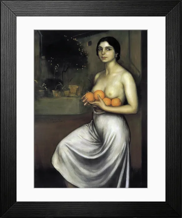 Framed Print : Oranges and Lemons, 1925-1926. Creator: Romero de Torres, Julio (1874-1930) Framed Print : Oranges and Lemons, 1925-1926. Creator: Romero de Torres, Julio (1874-1930)