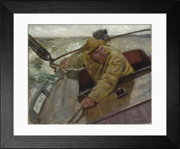 Framed Print : Helm a-lee!, 1882. Creator: Krohg, Christian (1852-1925) Framed Print : Helm a-lee!, 1882. Creator: Krohg, Christian (1852-1925)
