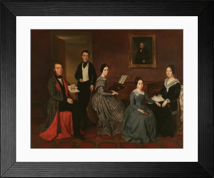 Framed Print : The family of Jorge Flaquer, 1842-1845. Creator: Espalter, Joaquin (1809-1880) Framed Print : The family of Jorge Flaquer, 1842-1845. Creator: Espalter, Joaquin (1809-1880)