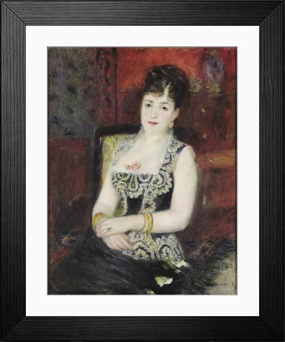 Framed Print : Portrait de le comtesse Melanie de Pourtales, nee Melanie Renouard de Bussiere (1836-1914), 1877. Creator: Renoir, Pierre Auguste (1841-1919) Framed Print : Portrait de le comtesse Melanie de Pourtales, nee Melanie Renouard de Bussiere (1836-1914), 1877. Creator: Renoir, Pierre Auguste (1841-1919)