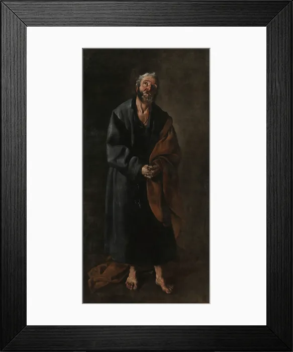 Framed Print : Heiliger Petrus. Creator: Zurbaran, Francisco, de (1598-1664) Framed Print : Heiliger Petrus. Creator: Zurbaran, Francisco, de (1598-1664)