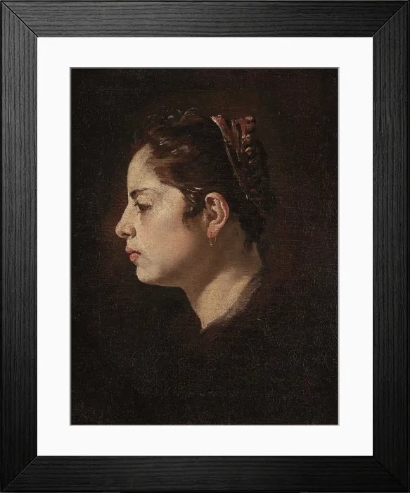 Framed Print : Head of a Girl, 1620-1622. Creator: Velazquez, Diego (1599-1660) Framed Print : Head of a Girl, 1620-1622. Creator: Velazquez, Diego (1599-1660)
