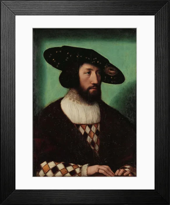 Framed Print : Portrait of a Man. Creator: Orley, Bernaert, van (1488-1541) Framed Print : Portrait of a Man. Creator: Orley, Bernaert, van (1488-1541)