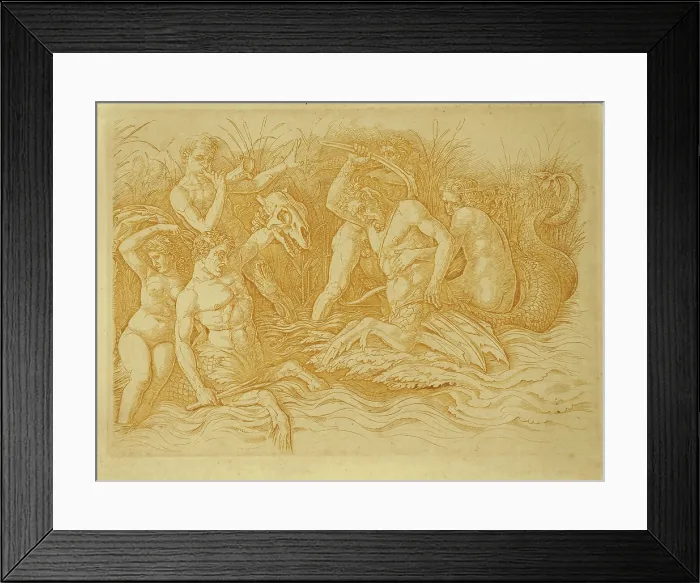 Framed Print : The Battle of the Sea Gods, 1493. Creator: Mantegna, Andrea (1431-1506) Framed Print : The Battle of the Sea Gods, 1493. Creator: Mantegna, Andrea (1431-1506)