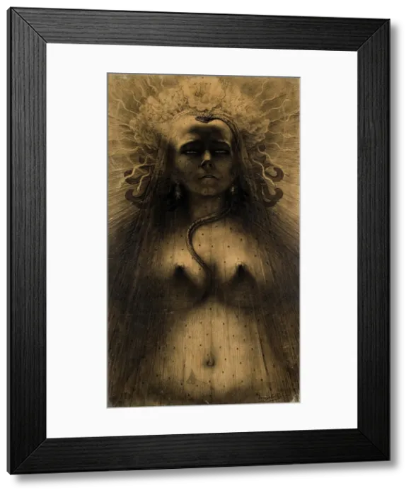 Framed Print : L'Idole de la Perversite (The Idol of Perversity), 1891. Creator: Delville, Jean (1867-1953). L'Idole de la Perversite (The Idol of Perversity), 1891. Creator: Delville, Jean (1867-1953) Framed Print : L'Idole de la Perversite (The Idol of Perversity), 1891. Creator: Delville, Jean (1867-1953). L'Idole de la Perversite (The Idol of Perversity), 1891. Creator: Delville, Jean (1867-1953)