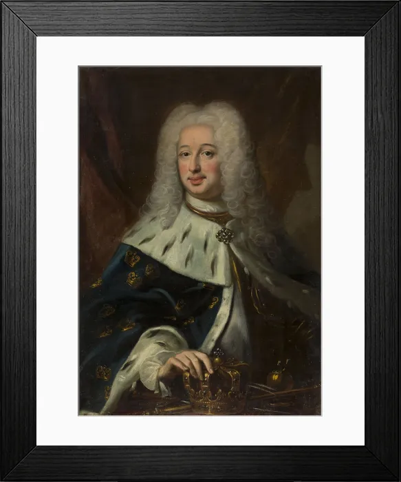 Framed Print : Portrait of King Frederick I of Sweden (1676-1751), 1720s. Creator: Anonymous Framed Print : Portrait of King Frederick I of Sweden (1676-1751), 1720s. Creator: Anonymous