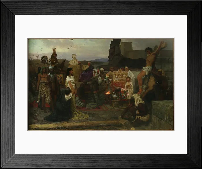 Framed Print : Martyrdom of early Christians, 1885. Creator: Siemiradzki, Henryk (1843-1902) Framed Print : Martyrdom of early Christians, 1885. Creator: Siemiradzki, Henryk (1843-1902)