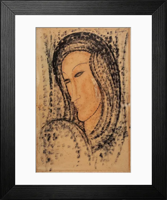 Framed Print : Portrait of a Young Widow. Creator: Modigliani, Amedeo (1884-1920) Framed Print : Portrait of a Young Widow. Creator: Modigliani, Amedeo (1884-1920)