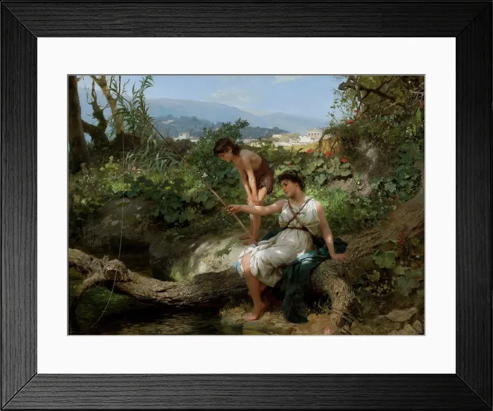Framed Print : Roman idyll. Fishing, c1879. Creator: Siemiradzki, Henryk (1843-1902) Framed Print : Roman idyll. Fishing, c1879. Creator: Siemiradzki, Henryk (1843-1902)