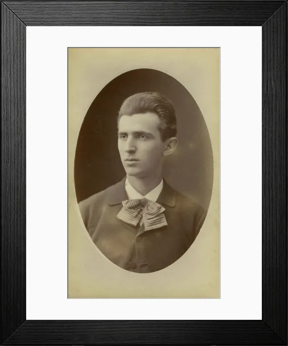 Framed Print : Portrait of Nikola Tesla, 1882-1884. Creator: Photo studio Henri Dupont, Paris Framed Print : Portrait of Nikola Tesla, 1882-1884. Creator: Photo studio Henri Dupont, Paris