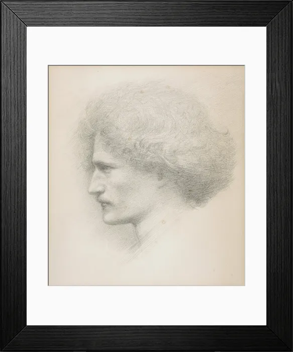 Framed Print : Portrait of the composer Ignacy Jan Paderewski (1860-1941), 1892. Creator: Burne-Jones, Sir Edward Coley (1833-1898) Framed Print : Portrait of the composer Ignacy Jan Paderewski (1860-1941), 1892. Creator: Burne-Jones, Sir Edward Coley (1833-1898)