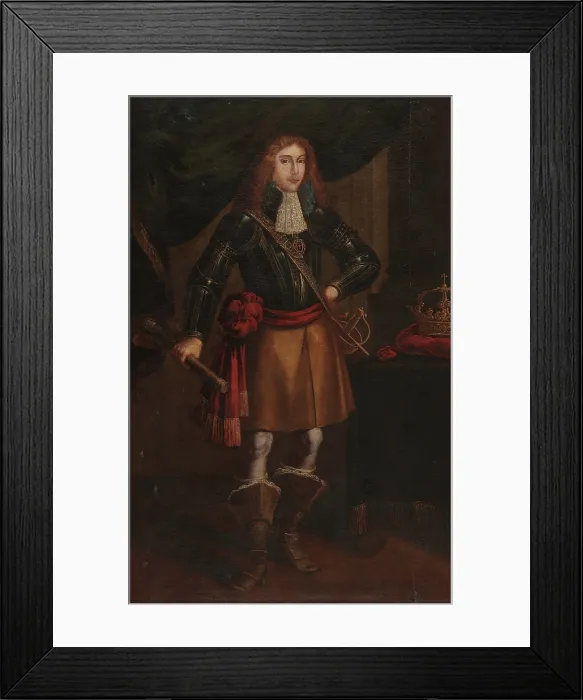 Framed Print : Portrait of King Afonso VI of Portugal (1643-1683), 17th century. Creator: Anonymous Framed Print : Portrait of King Afonso VI of Portugal (1643-1683), 17th century. Creator: Anonymous