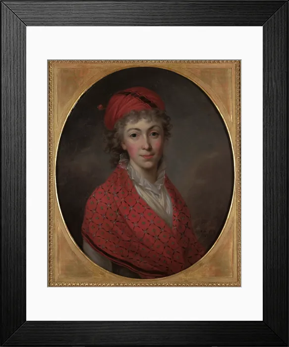 Framed Print : Portrait of Princess Izabela Czartoryska (1746-1835), nee Flemming, 1796. Creator: Wojniakowski, Kazimierz (1771-1812) Framed Print : Portrait of Princess Izabela Czartoryska (1746-1835), nee Flemming, 1796. Creator: Wojniakowski, Kazimierz (1771-1812)