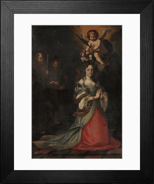 Framed Print : Maria Francisca of Savoy (1646-1683), Queen of Portugal, 17th century. Creator: Anonymous Framed Print : Maria Francisca of Savoy (1646-1683), Queen of Portugal, 17th century. Creator: Anonymous