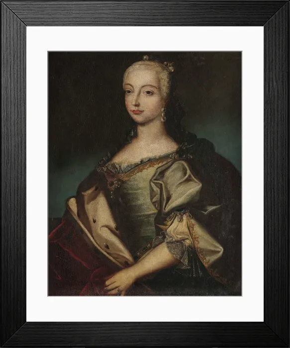 Framed Print : Portrait of Infanta Barbara of Portugal (1711-1758), First third of 18th century. Creator: Anonymous Framed Print : Portrait of Infanta Barbara of Portugal (1711-1758), First third of 18th century. Creator: Anonymous