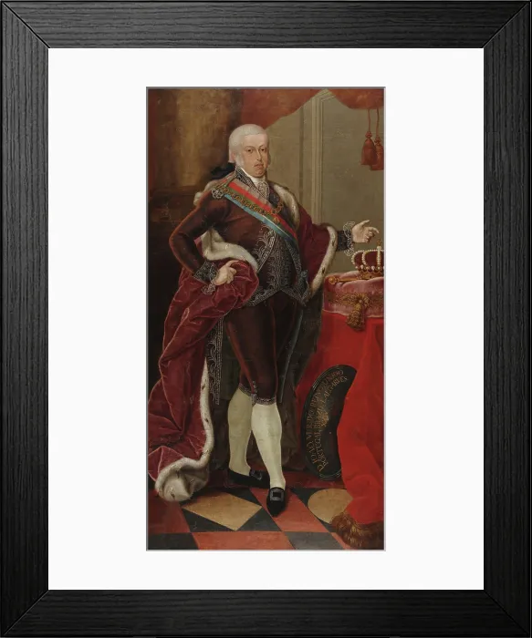 Framed Print : Portrait of Dom John VI (1767-1826), King of Portugal, Brazil and the Algarves. Creator: Anonymous Framed Print : Portrait of Dom John VI (1767-1826), King of Portugal, Brazil and the Algarves. Creator: Anonymous