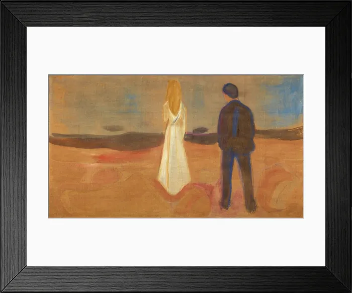 Framed Print : Summer Night. The Lonely Ones (The Reinhardt Frieze), 1906-1907. Creator: Munch, Edvard (1863-1944) Framed Print : Summer Night. The Lonely Ones (The Reinhardt Frieze), 1906-1907. Creator: Munch, Edvard (1863-1944)