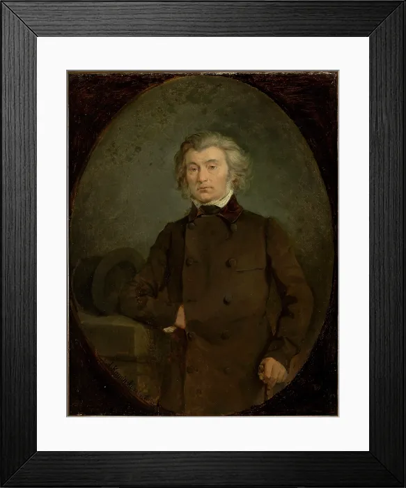 Framed Print : Portrait of the poet Adam Mickiewicz (1798-1855), 1850. Creator: Kaminski, Alexander (1823-1886) Framed Print : Portrait of the poet Adam Mickiewicz (1798-1855), 1850. Creator: Kaminski, Alexander (1823-1886)