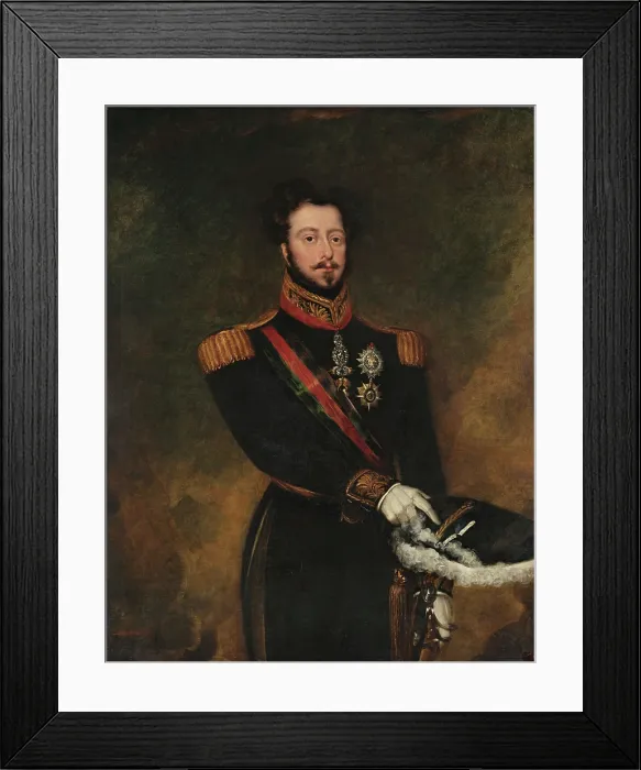 Framed Print : Portrait of King Pedro IV of Portugal (1798-1834), First quarter of 19th century. Creator: Sendim, Mauricio Jose do Carmo (1786-1870) Framed Print : Portrait of King Pedro IV of Portugal (1798-1834), First quarter of 19th century. Creator: Sendim, Mauricio Jose do Carmo (1786-1870)