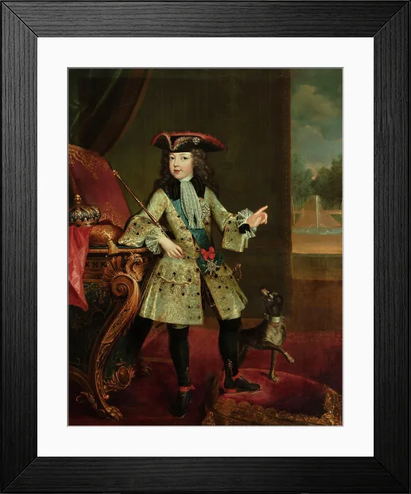 Framed Print : Portrait of the King Louis XV (1710-1774) as Child, c1717. Creator: Justinat, Augustin-Oudart (1663-1743) Framed Print : Portrait of the King Louis XV (1710-1774) as Child, c1717. Creator: Justinat, Augustin-Oudart (1663-1743)